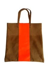 Claire Vivier Carryall Tote with Orange Stripe