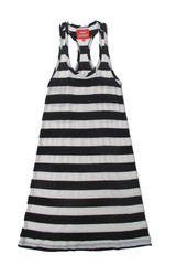 Lindsay Dress in Black and White Stripe