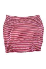 Meredith Skirt in Red and White Thin Stripe